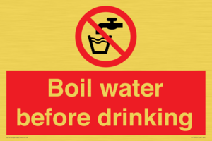 Boil water before drinking